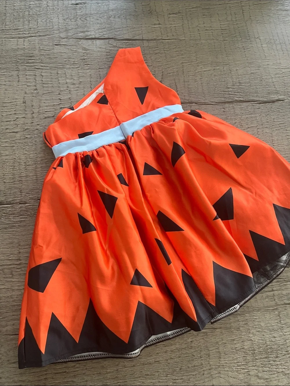 Flintstones Pebbles Toddler Orange Pumpkin Kids Costume Dress Size 4Y